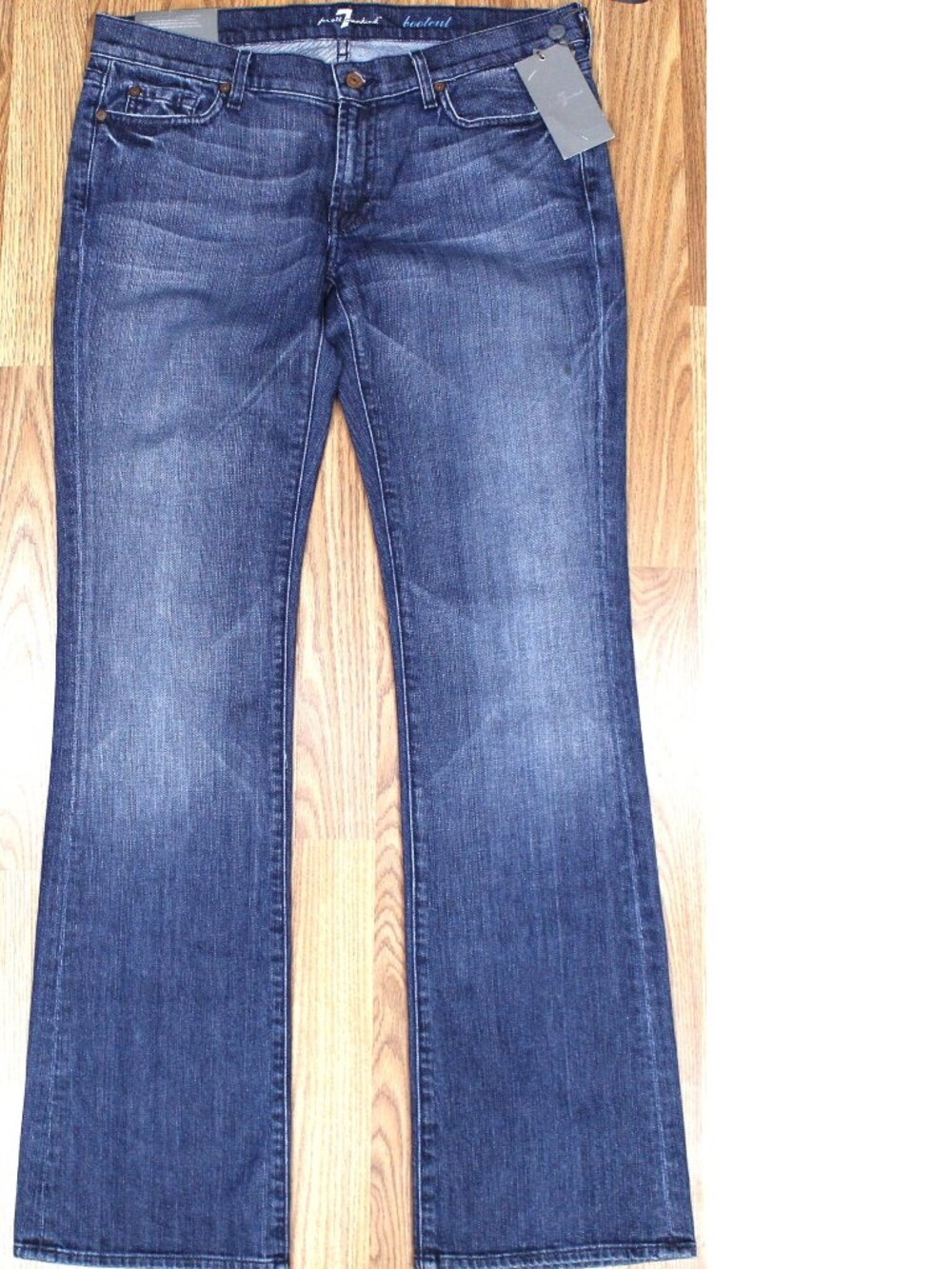 NEW! 7 FOR ALL MANKIND WOMENS BOOTCUT ORIGINAL FIT JEANS Sz 32 - Picture 2 of 5